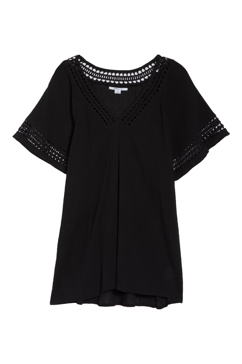 Celeste Cover-Up Dress, Alternate, color, BLACK