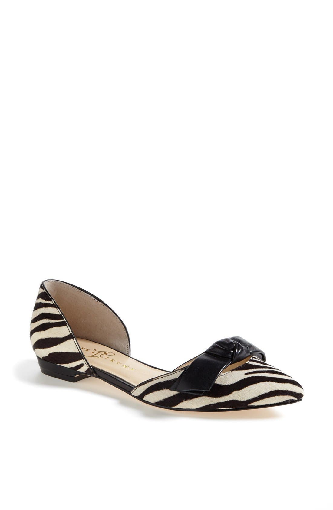 Ivanka Trump 'Loire' Calf Hair d'Orsay Flat, Main, color, 