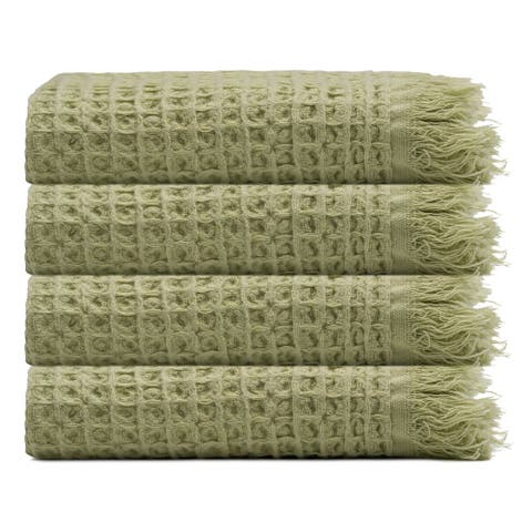 Waffle Turkish Cotton Kitchen & Guest Towel - Set of 4