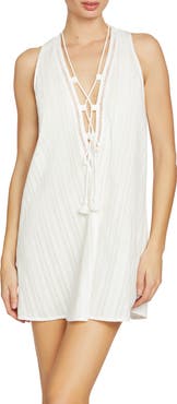 Robin Piccone Michel Lace-Up Cover-Up Tunic