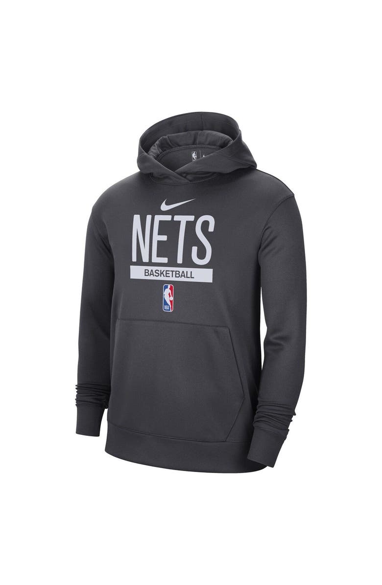 Nike Men's Nike Anthracite Brooklyn Nets 2022/23 Spotlight On-Court Practice Performance Pullover Hoodie, Alternate, color, Anthracite