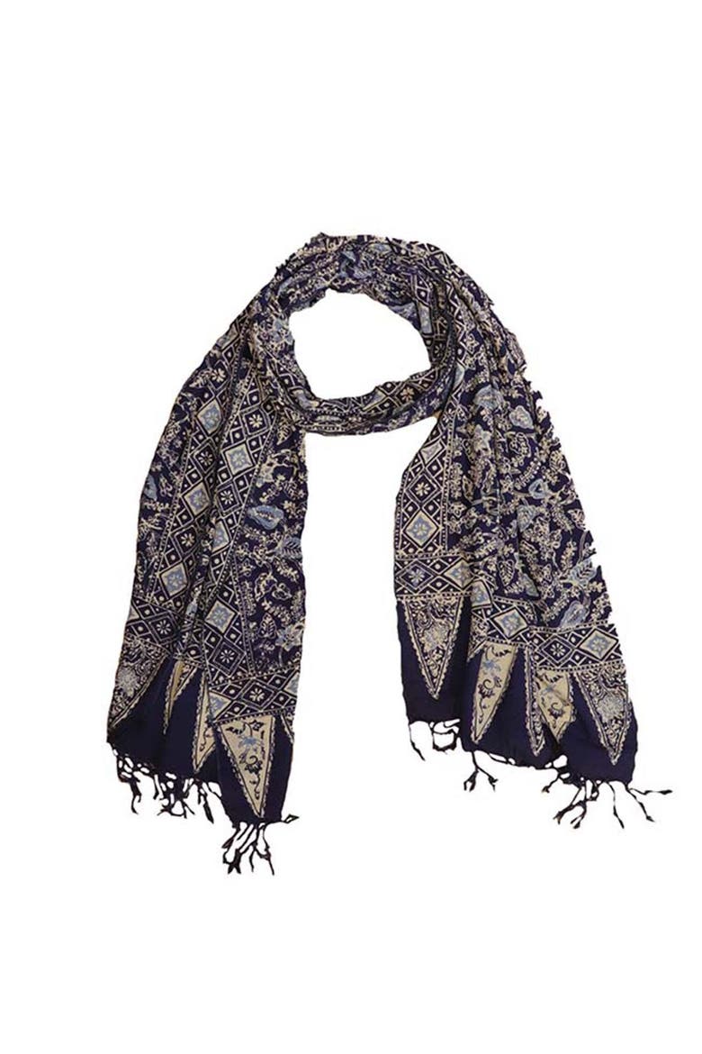 Handmade Batik Scarf, Main, color, Foliage