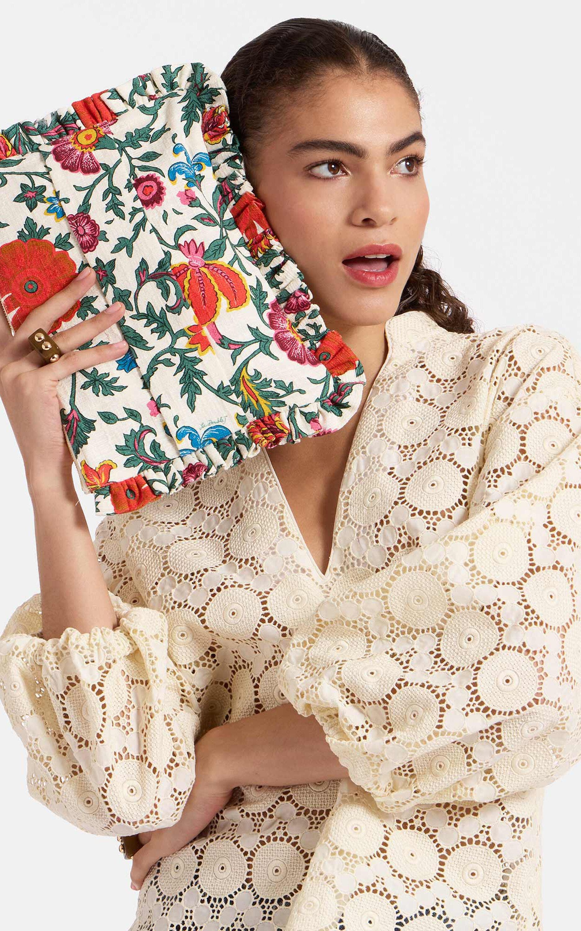 Hand Pochette, Alternate, color, Dragonflower Mini Multicolor
