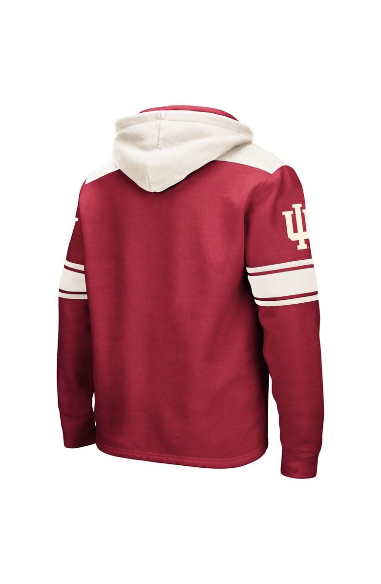 COLOSSEUM Men's Colosseum Crimson Indiana Hoosiers Big & Tall Hockey Lace-Up Pullover Hoodie, Alternate, color, Crimson