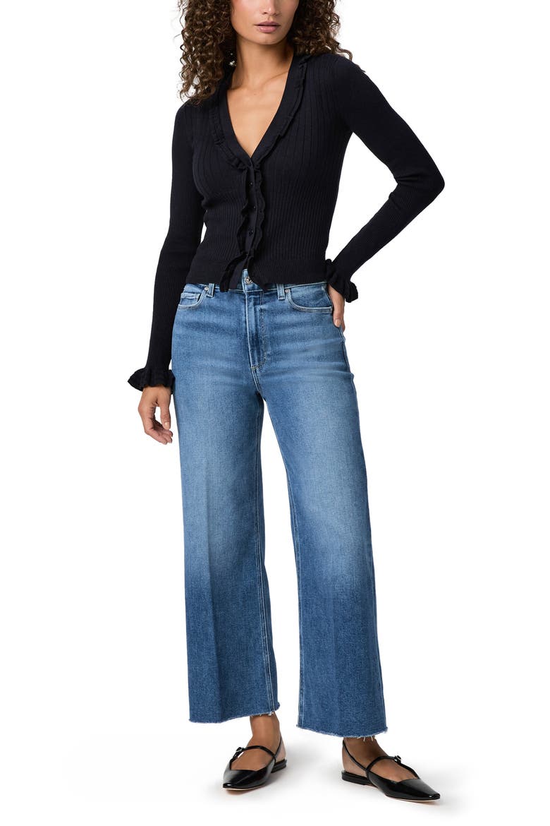 Anessa High Waist Raw Hem Wide Leg Jeans, Alternate, color, WESTMINSTER DISTRESSED