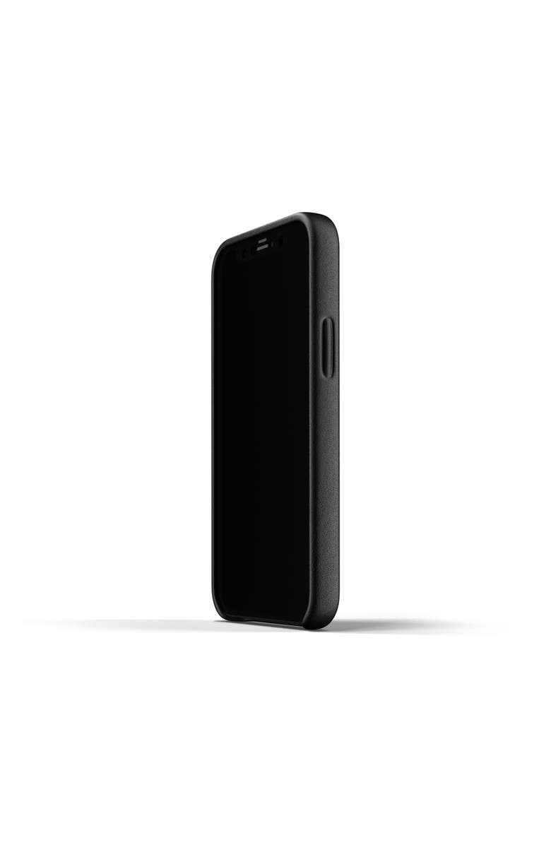 MUJJO Full Leather Case for iPhone 12 Mini, Alternate, color, Black