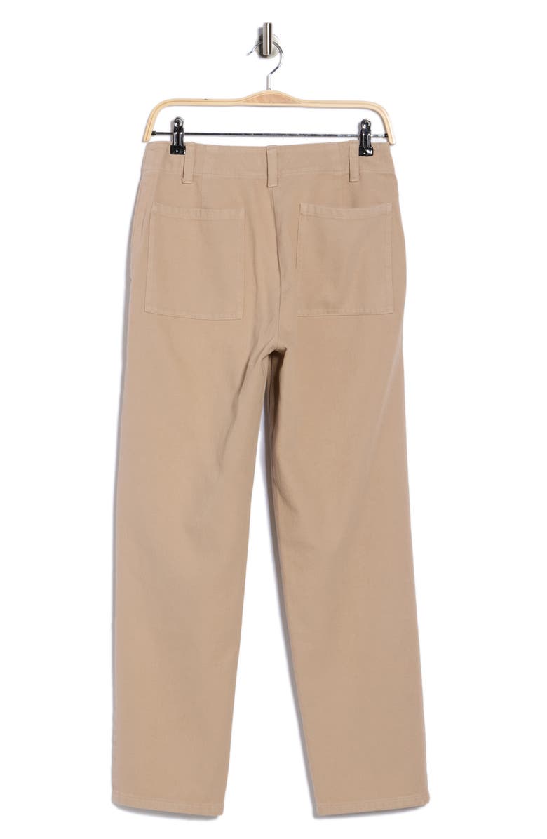 Eileen Fisher Easy Tapered Organic Cotton Pants, Alternate, color, Wheat