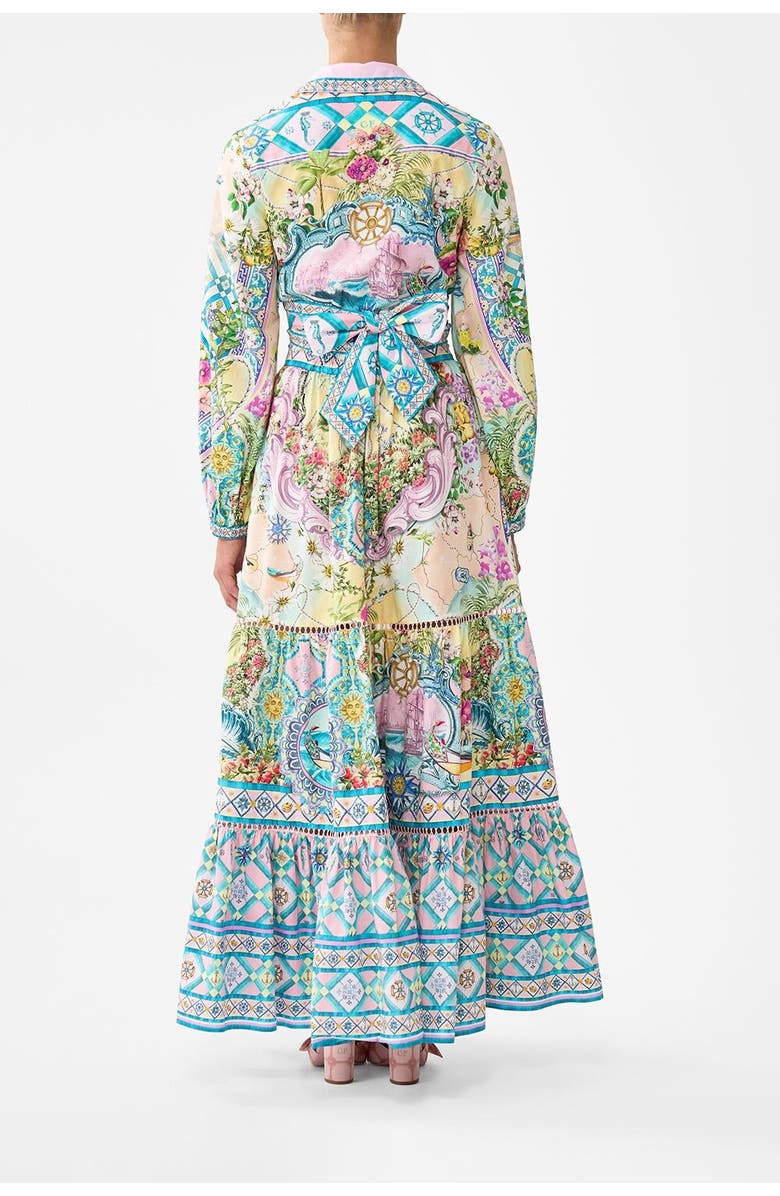 Camilla Cropped Wrap Shirt Just Coasting, Alternate, color, Just Coasting