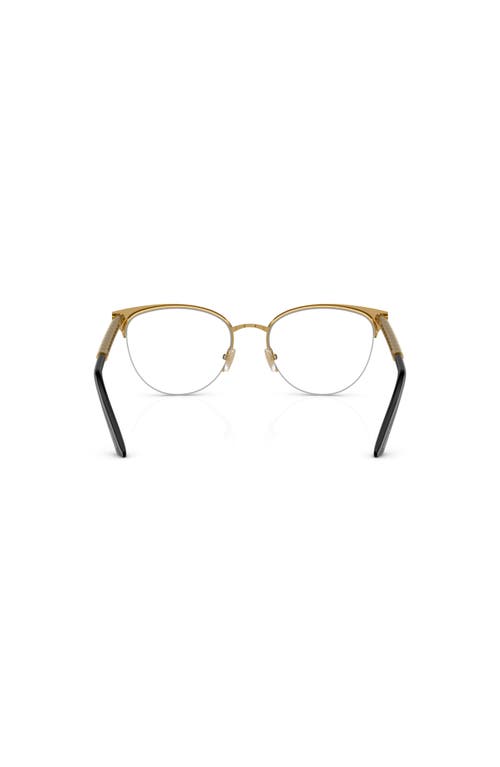Versace 53mm Cat Eye Optical Glasses In Gold