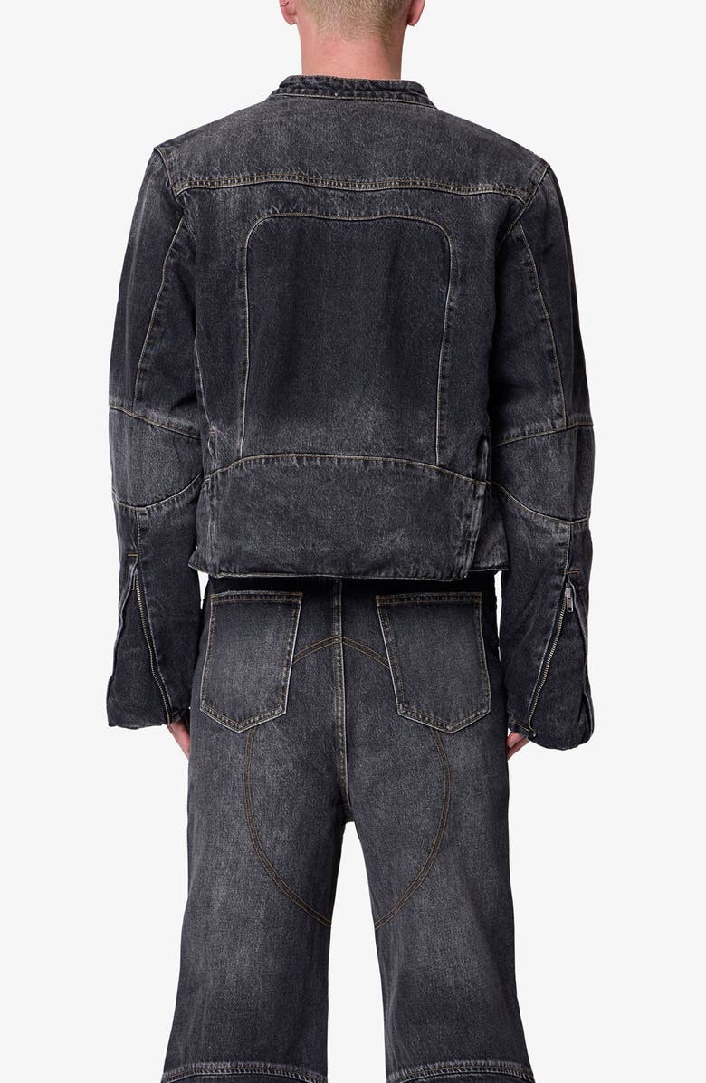 mnml Paneled Moto Denim Jacket, Alternate, color,