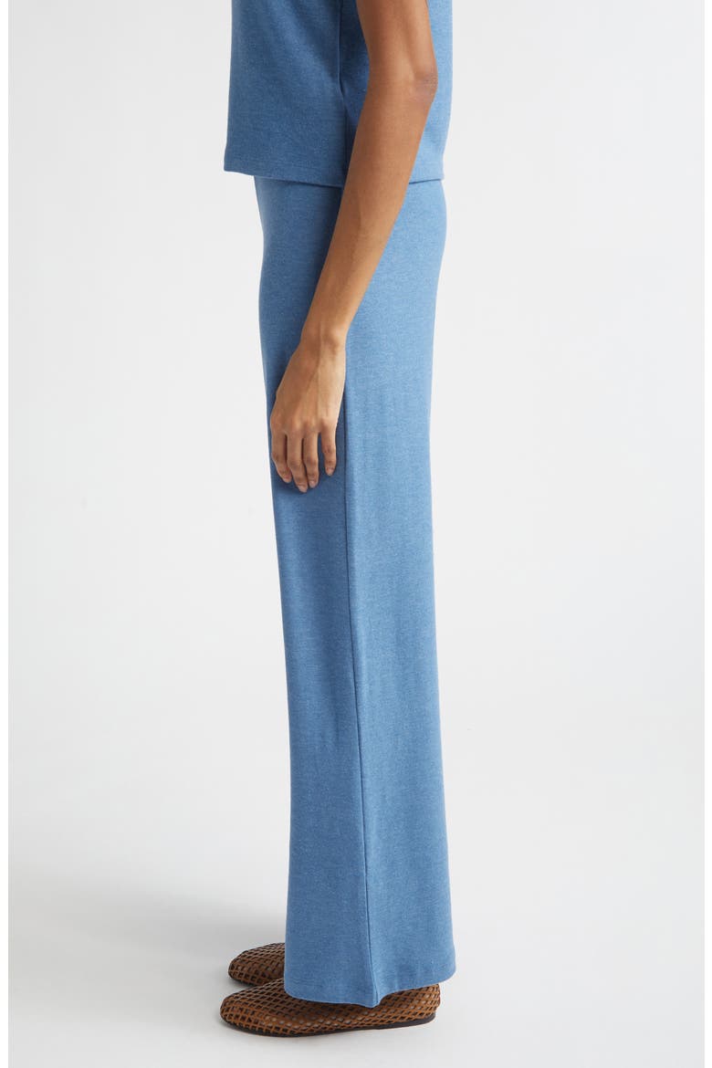 Lauren Wide Leg Knit Pants, Alternate, color, BLEUET MELANGE