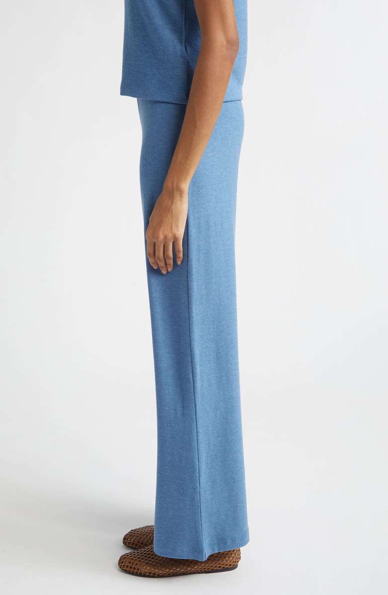 LESET Lauren Wide Leg Knit Pants, Alternate, color, Bleuet Melange