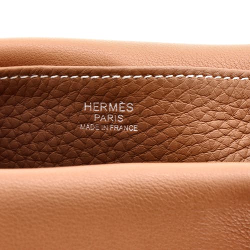 Pre-owned Hermes Hermes Halzan Bag Clemence 25 In Gold