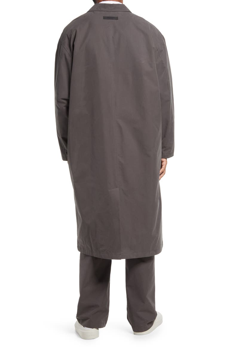 Snap Front Longline Coat, Alternate, color, OFF BLACK