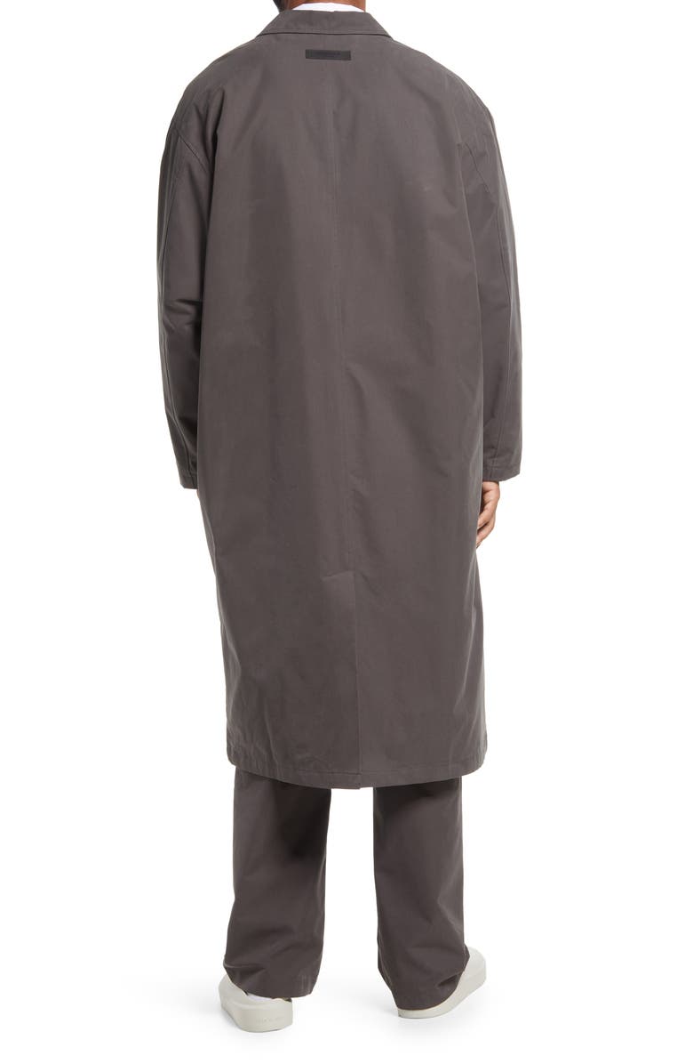 Fear of God Essentials Snap Front Longline Coat, Alternate, color, 