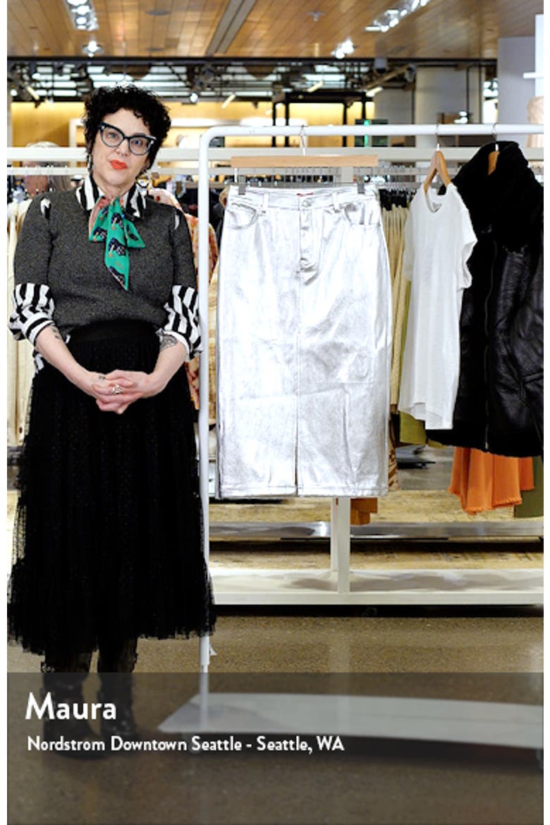 Oaklyn Metallic Faux Leather Skirt video