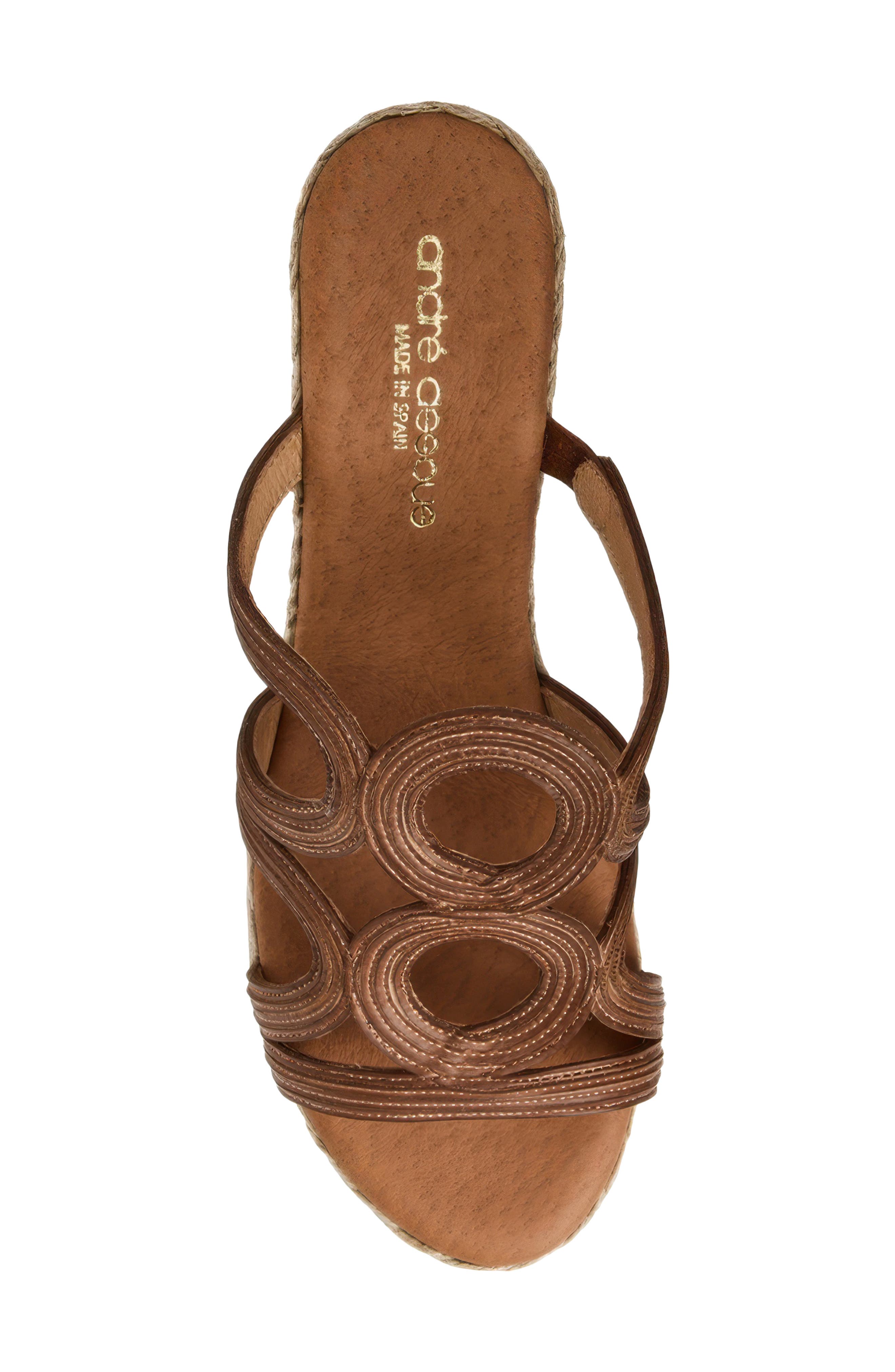 André Assous Neena Espadrille Wedge Sandal, Alternate, color, Cognac