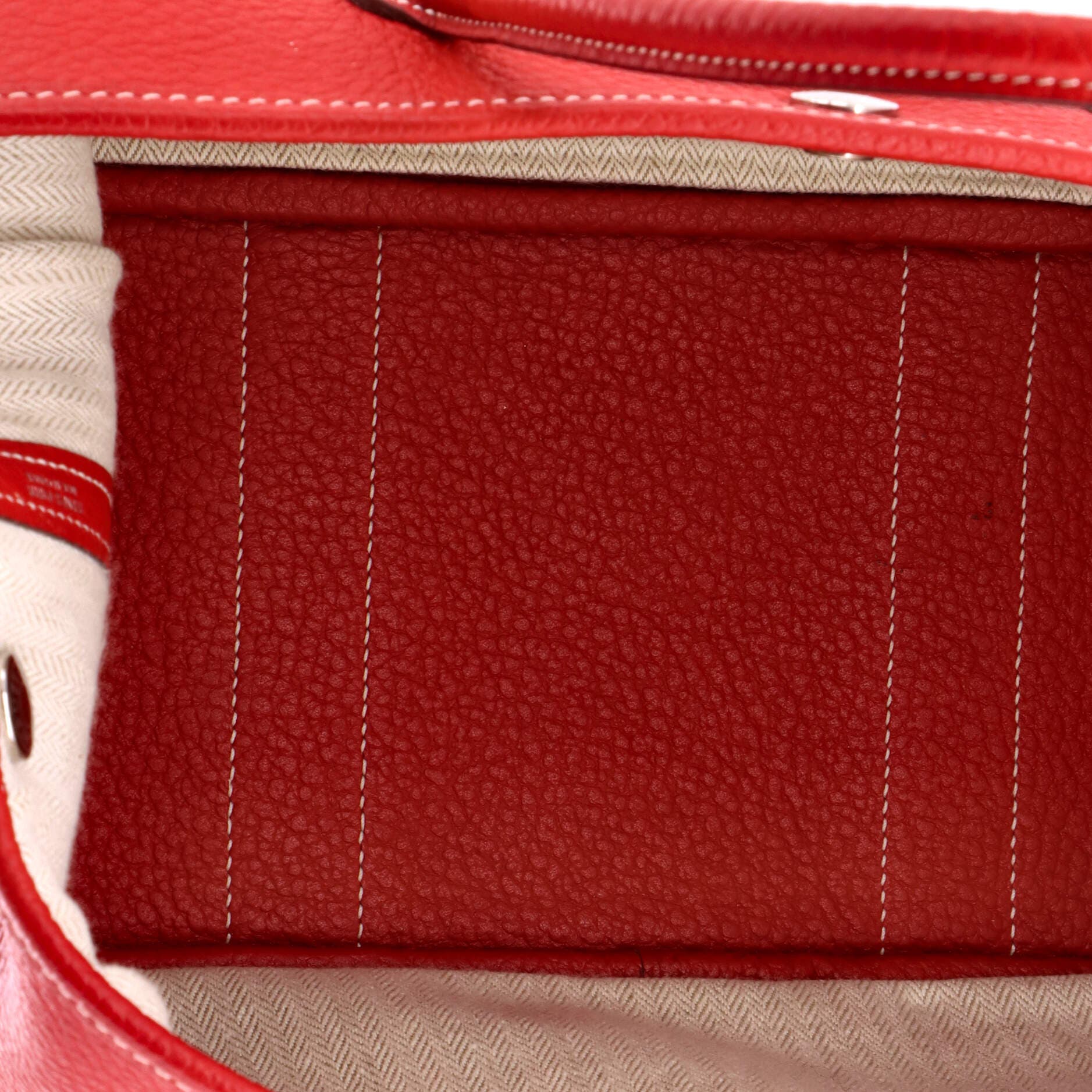 Pre-Owned Hermes Garden Party Tote Leather 30, Alternate, color, Rouge Casaque