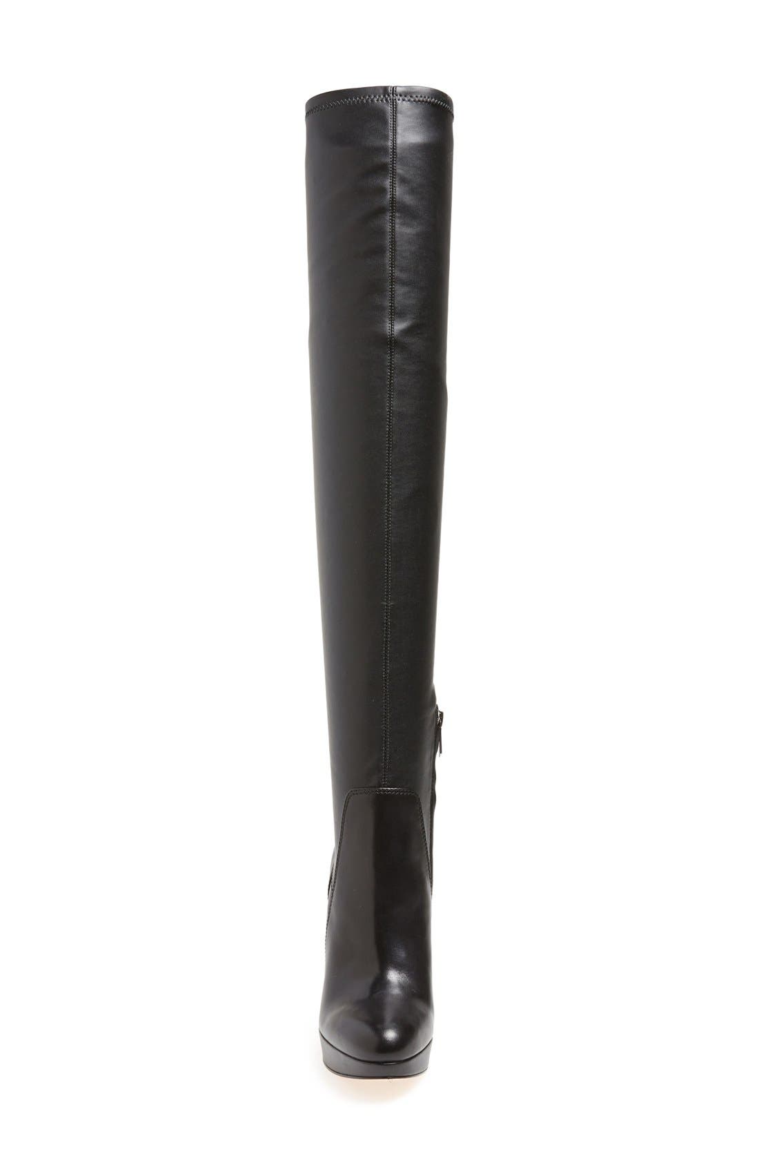 'Amber' Over the Knee Boot, Alternate, color, BLACK