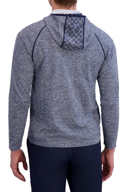 Ben Sherman Seamless Knit Golf Pullover Hoodie In Blue