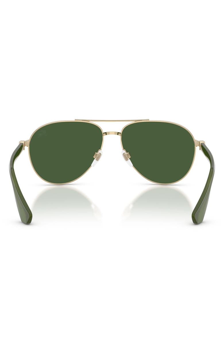 Burberry 59mm Gradient Pilot Sunglasses, Alternate, color, Light Gold / Dark Green