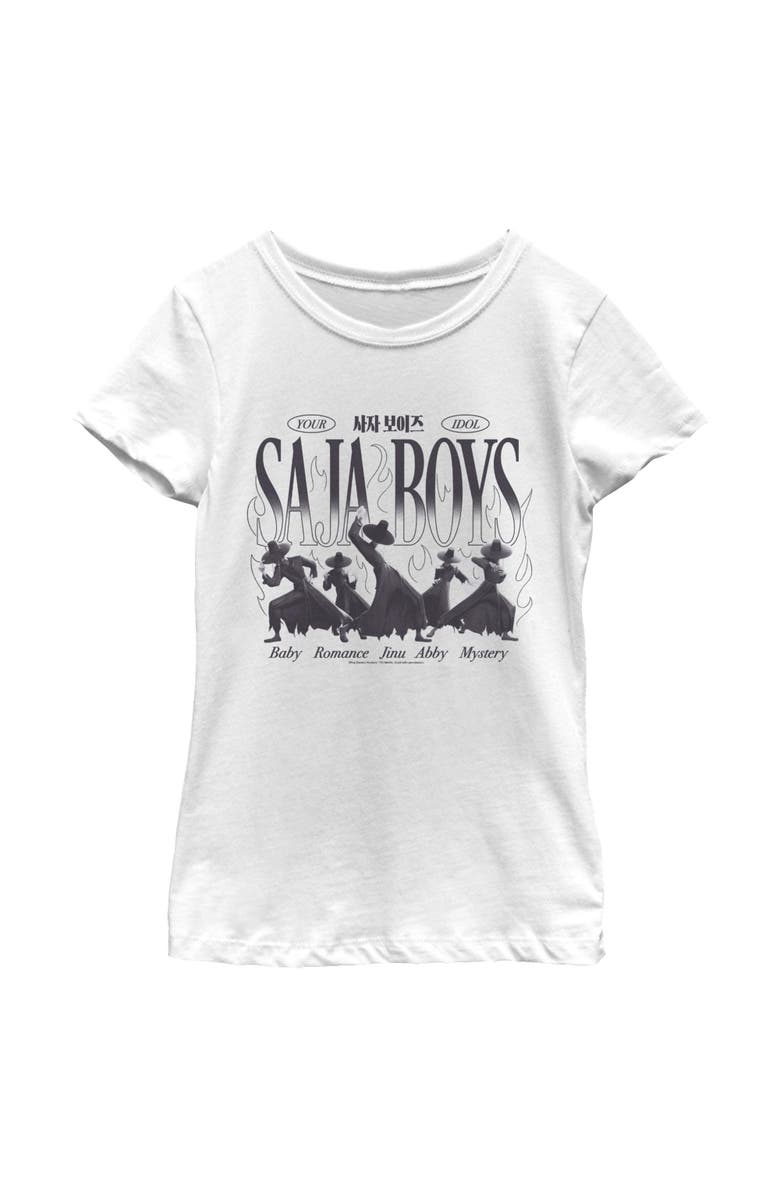 KPop Demon Hunters Girl's KPop Demon Hunters Your Saja Boys Idols  Graphic T-Shirt, Main, color, White