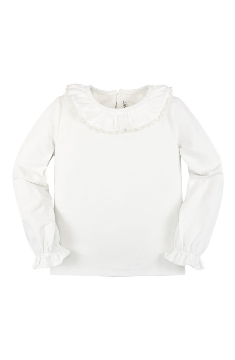 Hope & Henry Baby Girls' Ruffle Neck Knit Top, Infant, Main, color, 