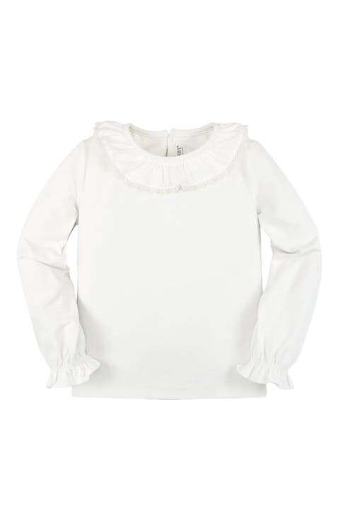 Baby Girls' Ruffle Neck Knit Top, Infant