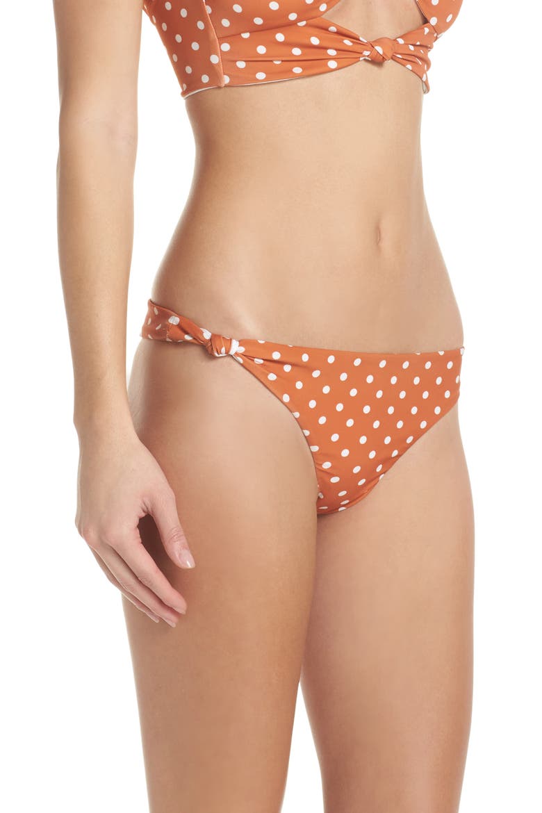 Mariposa Thong Bikini Bottoms, Alternate, color, ORANGE/ WHITE