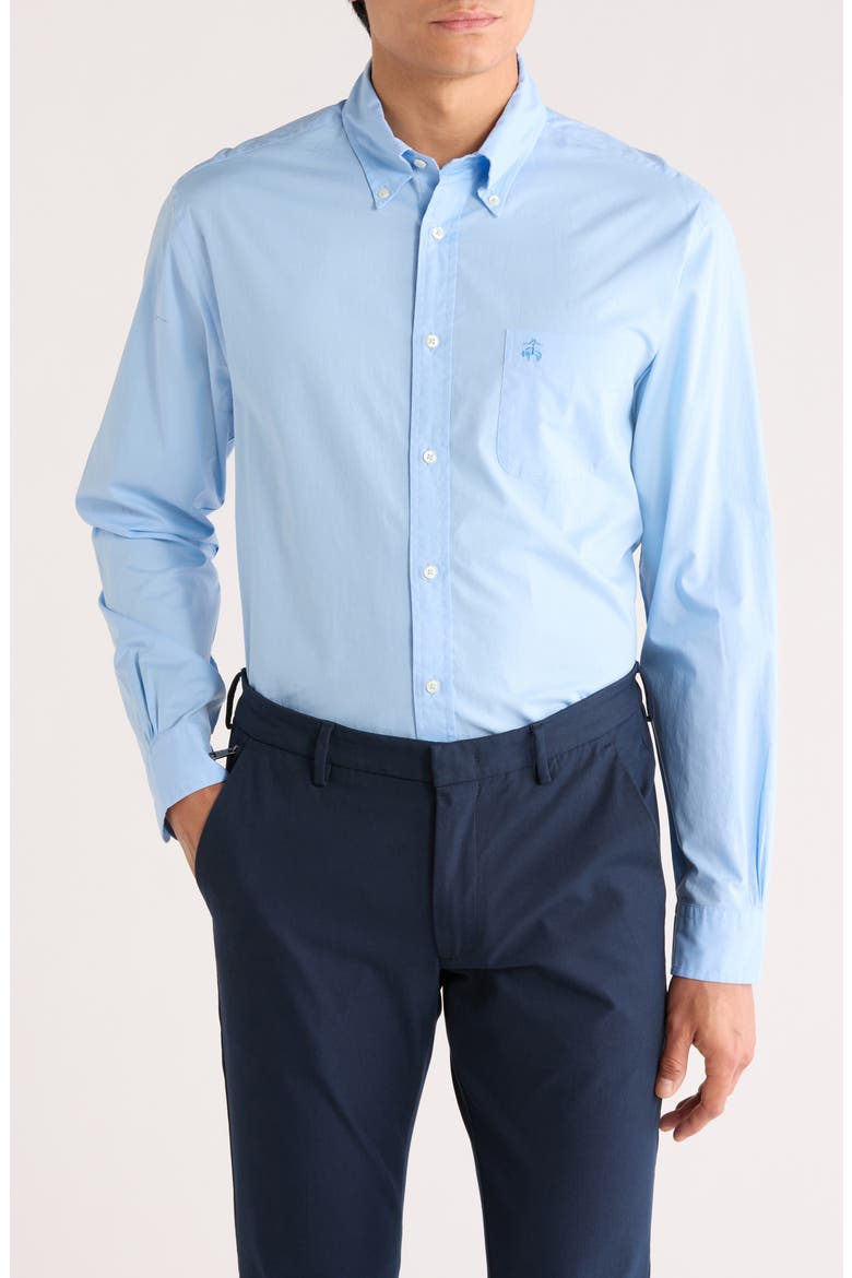 Solid Long Sleeve Shirt, Main, color, LIGHT/ PASTEL BLUE