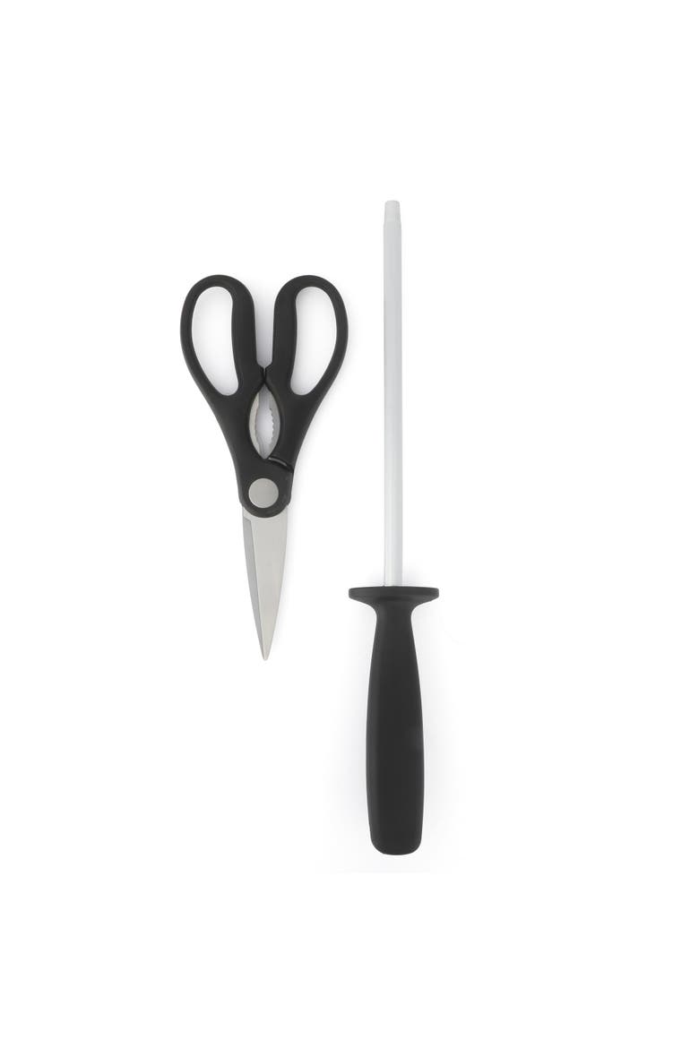 Carverton 15-Piece High-Carbon Stainless Steel Knife Block Set, Alternate, color, Black