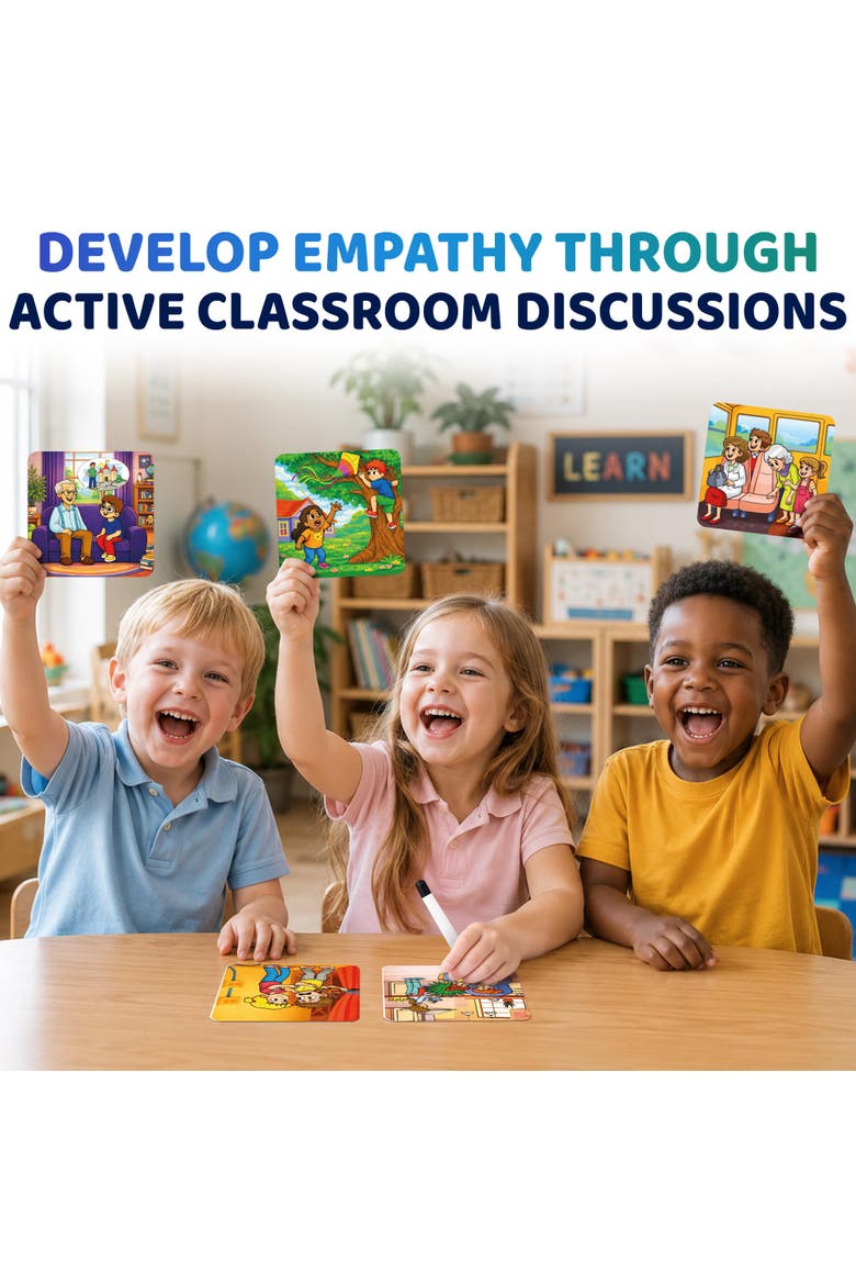Kids Flash Cards & Social Skills Card Games - Realistic Educational Toys, Alternate, color, Emotion
