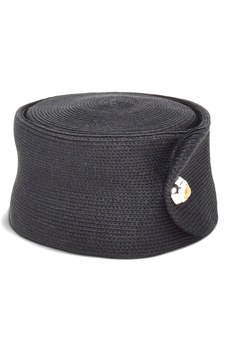 Gigi Burris Millinery Tenley Toya Straw Hat, Alternate, color, Black