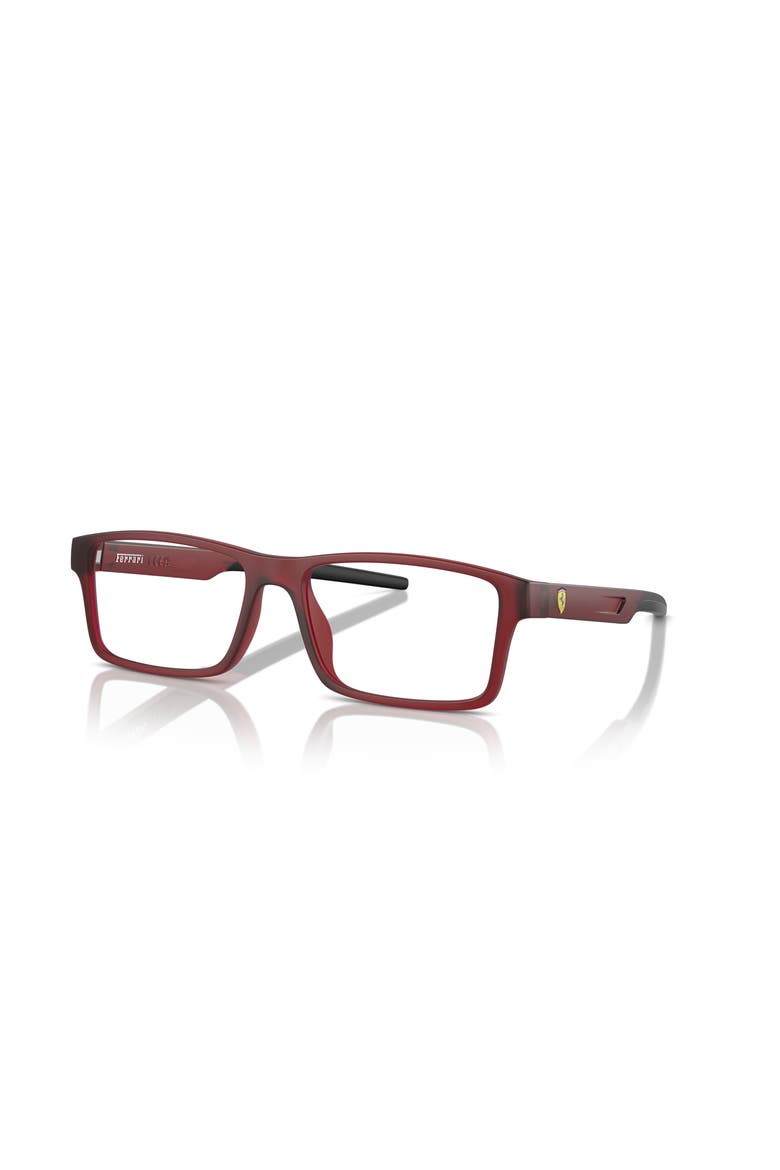 57mm Rectangle optical glasses, Main, color, Red