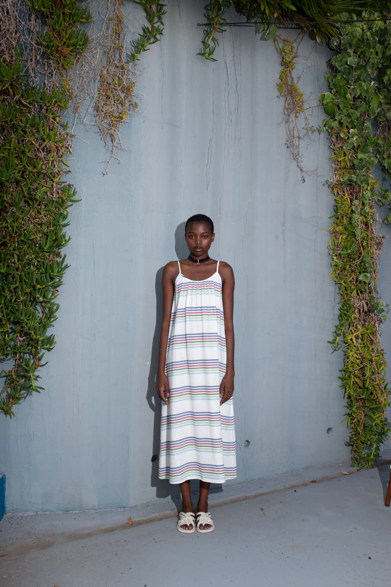 Ophelia Open-Back Strappy Maxi Dress, Alternate, color, Vela Stripe