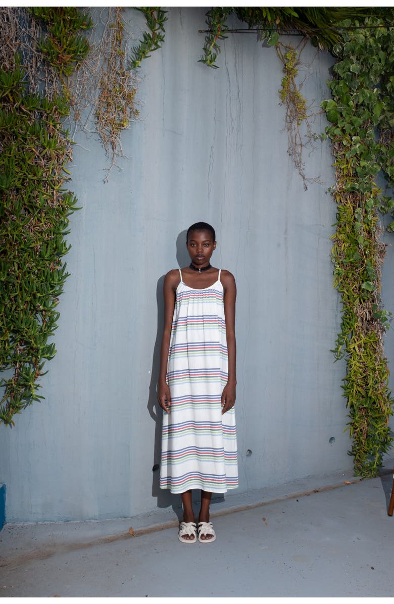 Untitled in Motion Ophelia Open-Back Strappy Stripe Maxi Dress, Alternate, color, Vela Stripe