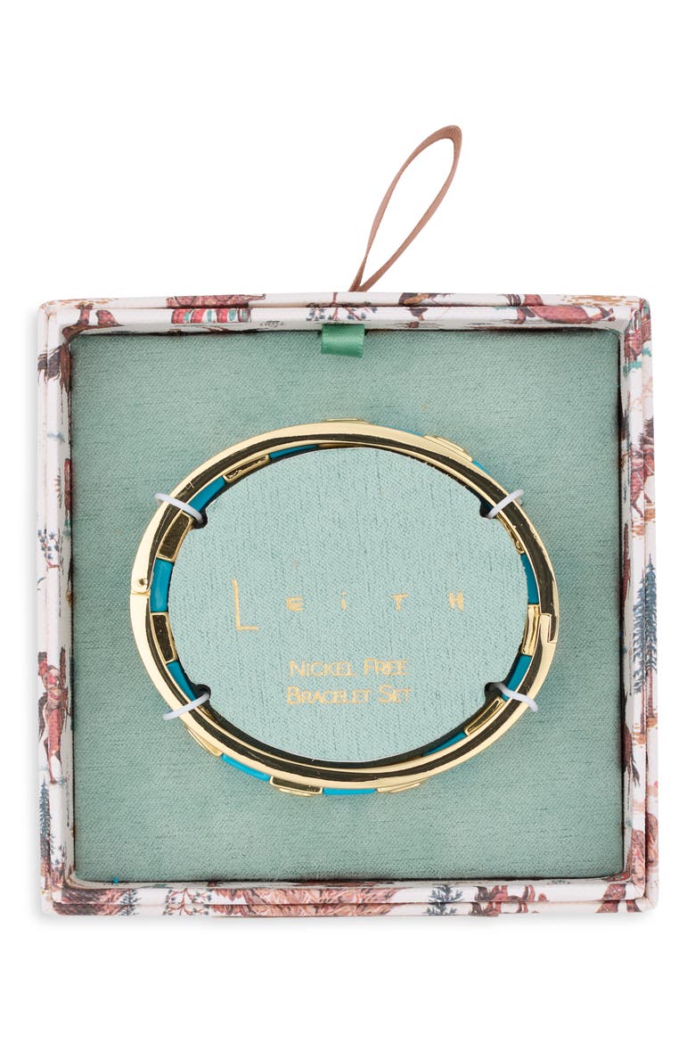 Tile Bracelet & Bangle Set, Alternate, color, BLUE MULTI- GOLD