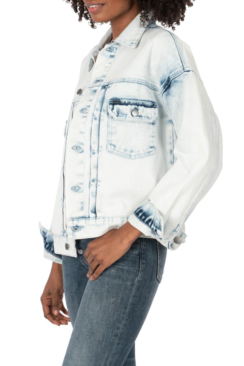 Bleached Denim Jacket, Alternate, color, ARTSY