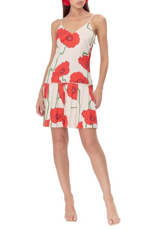 ADELYN RAE ADELYN RAE CAMILA ABSTRACT ROSE PRINT MINIDRESS 