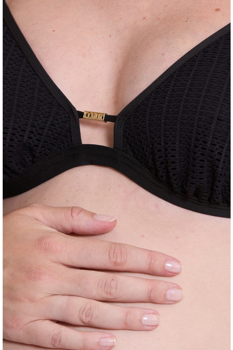Milos Triangle Maternity Bikini, Alternate, color, BLACK