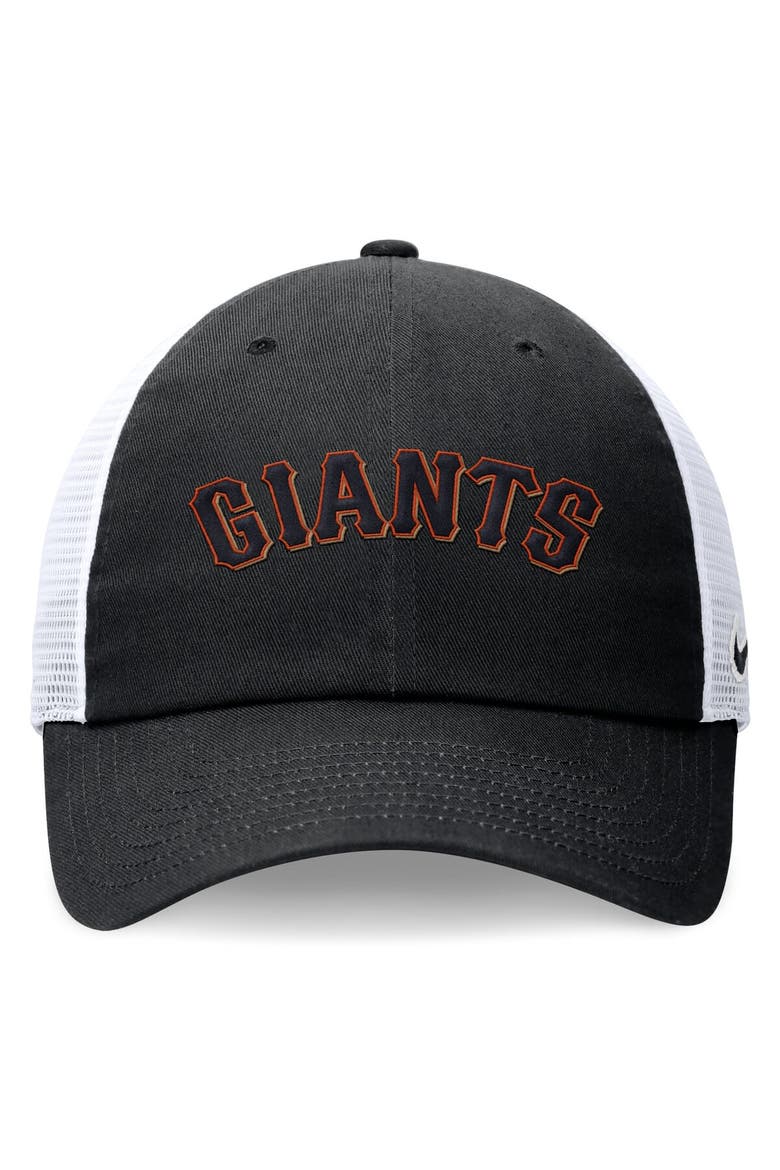 Men's Nike Black San Francisco Giants Evergreen Wordmark Trucker Adjustable Hat, Alternate, color, Black