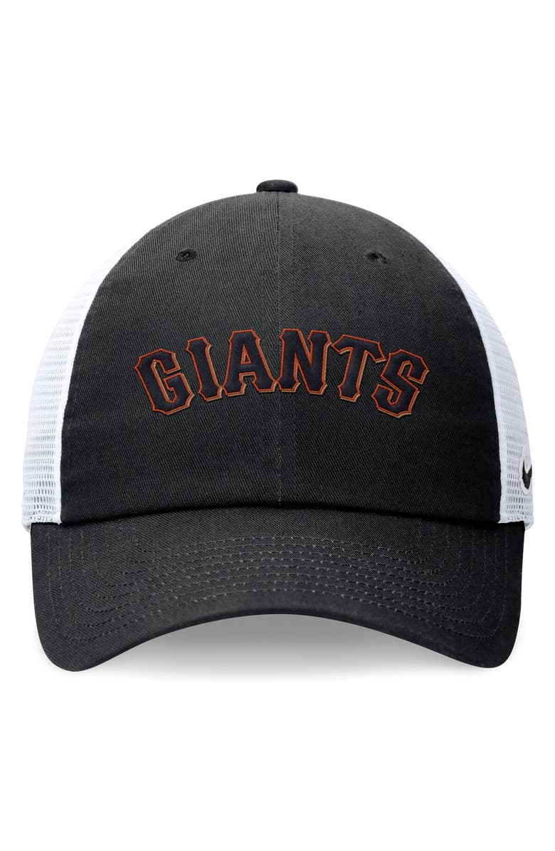 Nike Men's Nike Black San Francisco Giants Evergreen Wordmark Trucker Adjustable Hat, Alternate, color, Black