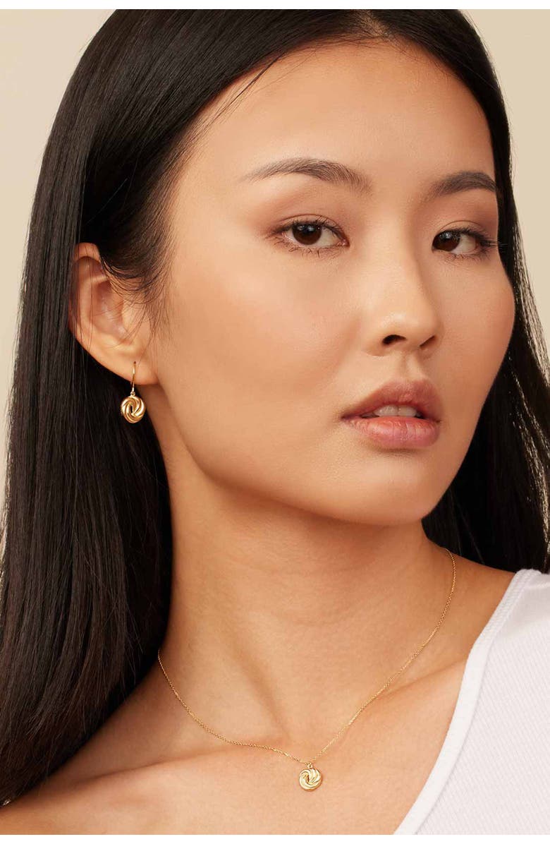 Oradina 14K Yellow Gold Infinite Love Drop Earrings, Alternate, color, Yellow Gold