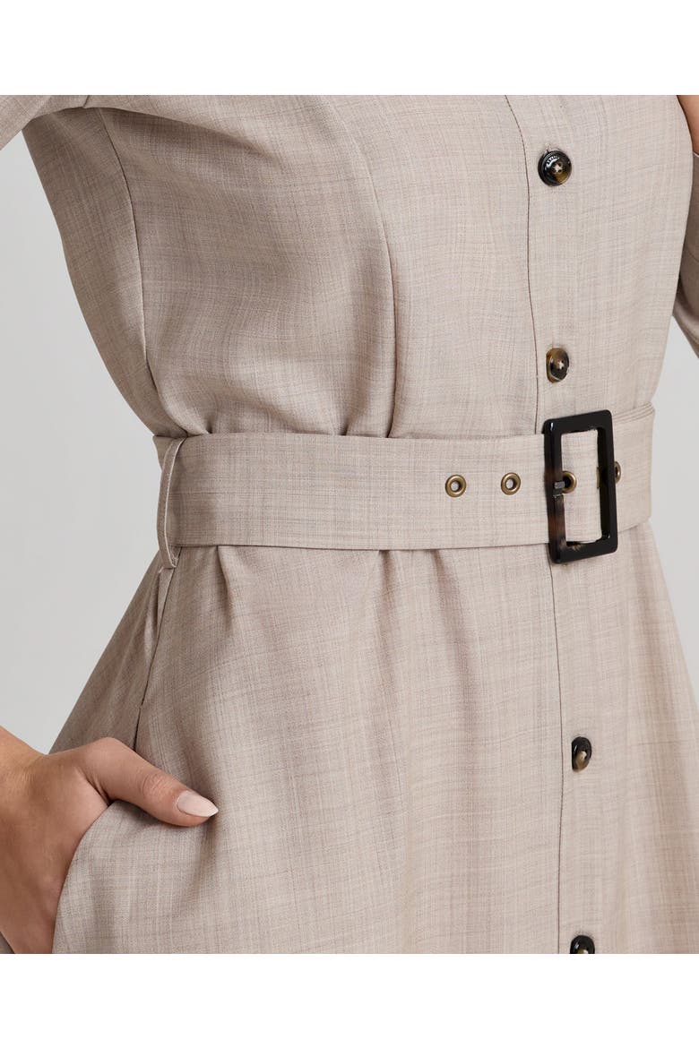 Diane Wool Shirt Dress, Alternate, color, Taupe