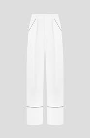 Manière De Voir Mina Contrast Piped Pleated Trousers