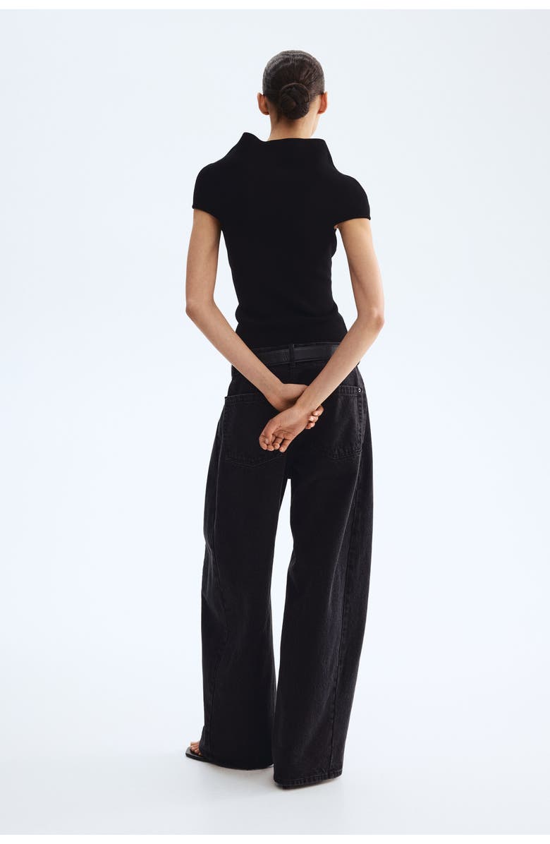 H&M Turtleneck Top, Alternate, color, Black
