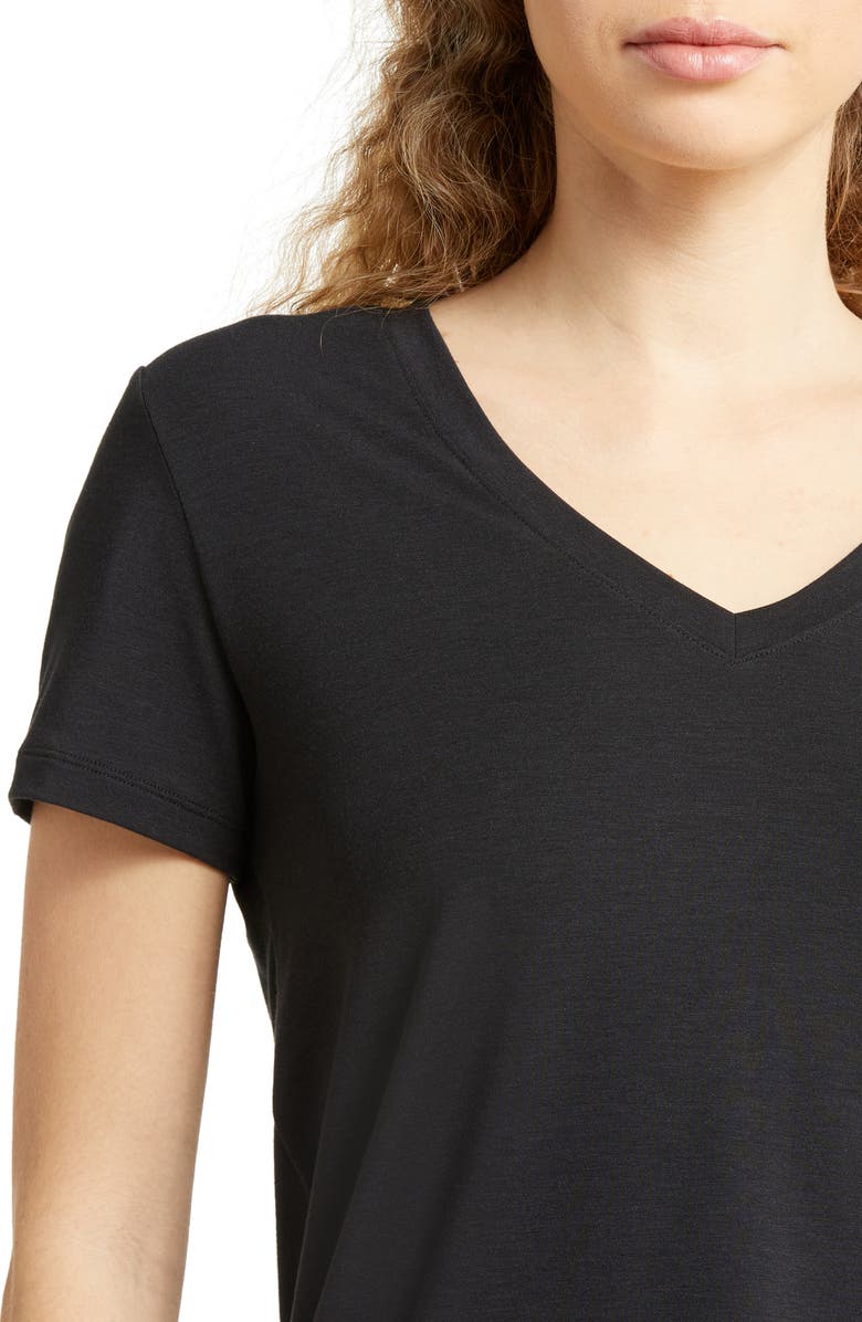 Zella Ava V-Neck Performance T-Shirt, Alternate, color, 