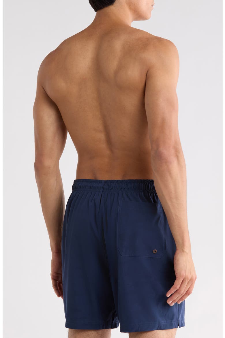 HydroMorph Shoreside Swim Trunks, Alternate, color, DRESS BLUES SALMON FALLS