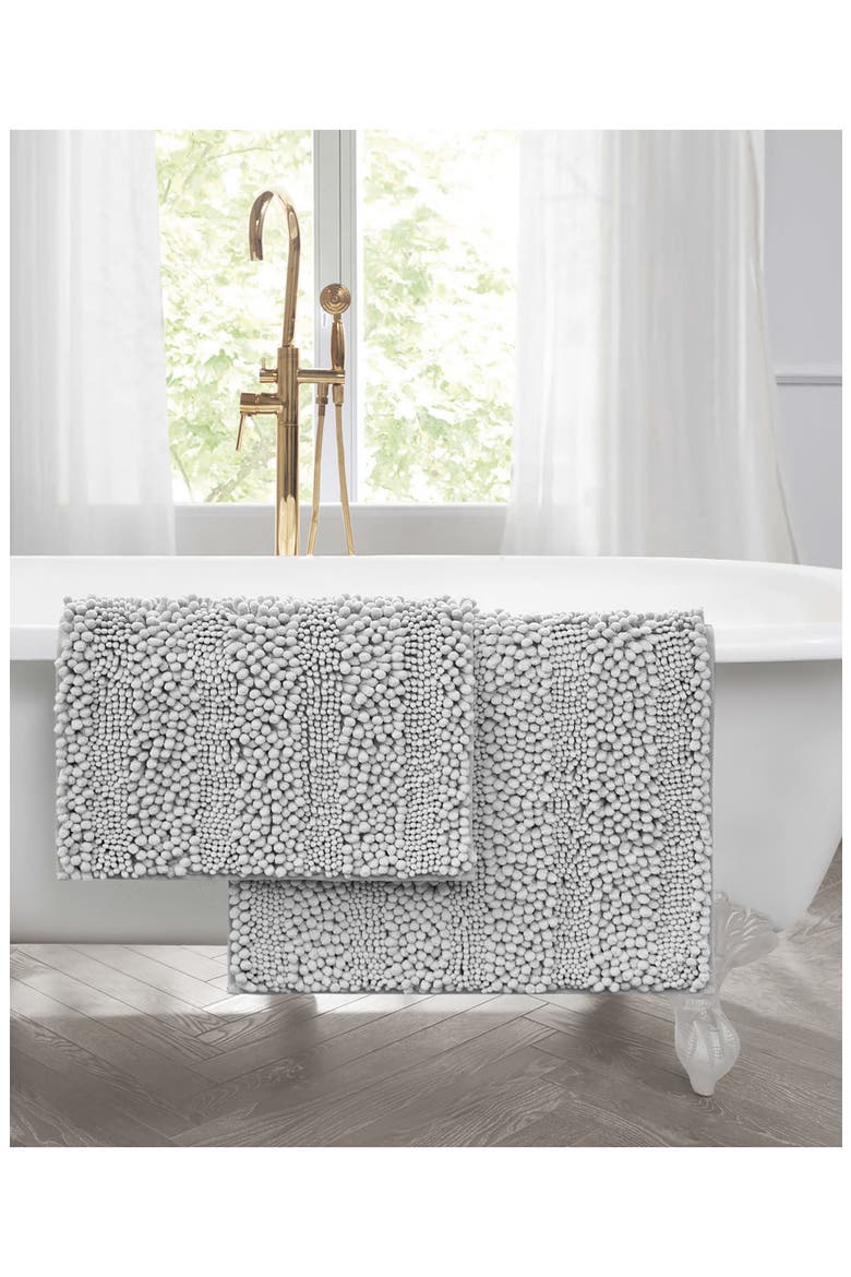 Chenille Set of 2 Bath Rugs, Alternate, color, LIGHT GREY