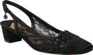 J. Reneé Faleece Crystal Embellished Slingback Pump